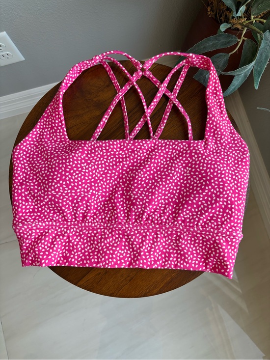 Buffbunny Collection Tops - BuffBunny Hot Pink Dot Print Sports Bra